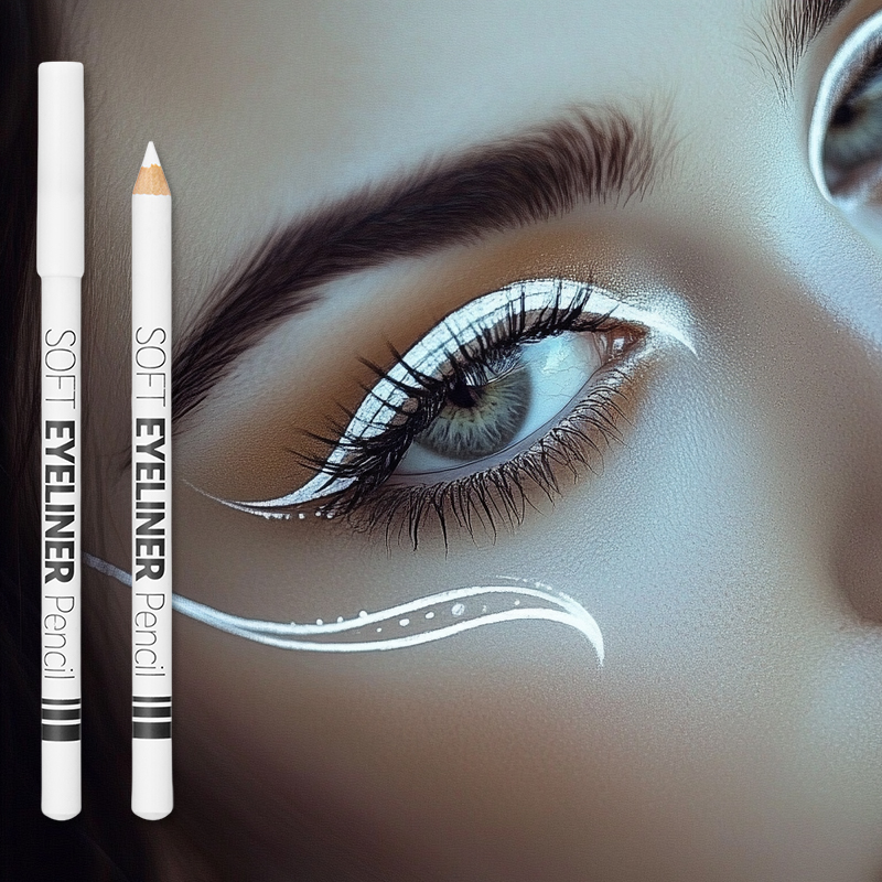 Beauty Linasi Makeup - 1/12pcs White Eyeliner Makeup Smooth Easy