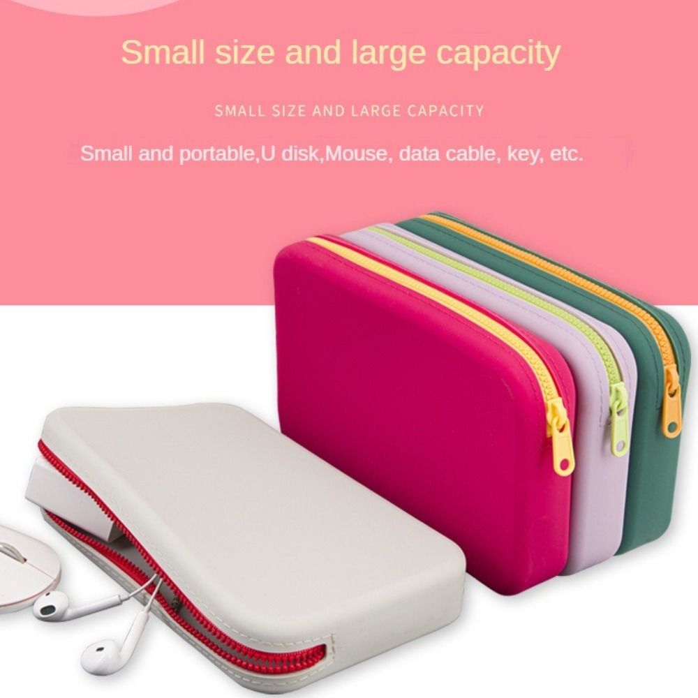 Beauty Preservation Makeup Bag - Small Square Silicone Cosmetic Storage Bag