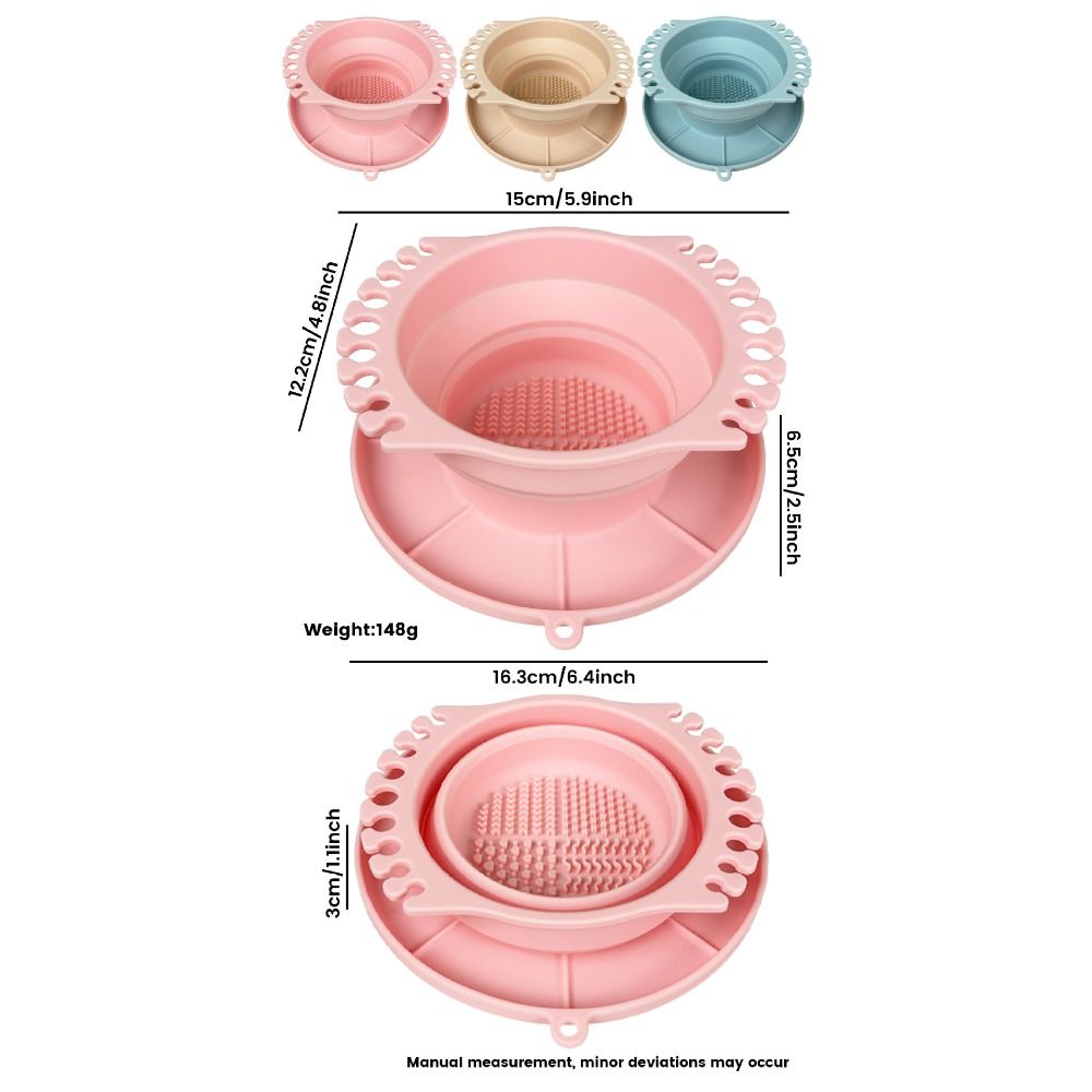 Makeup Brush Set - Silicone Material Makeup Brush Cleaning Bowl