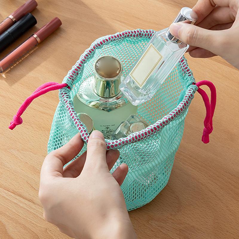 Beauty Preservation Makeup Bag - Nylon Mesh Drawstring Storage Pouch Multi-Purpose