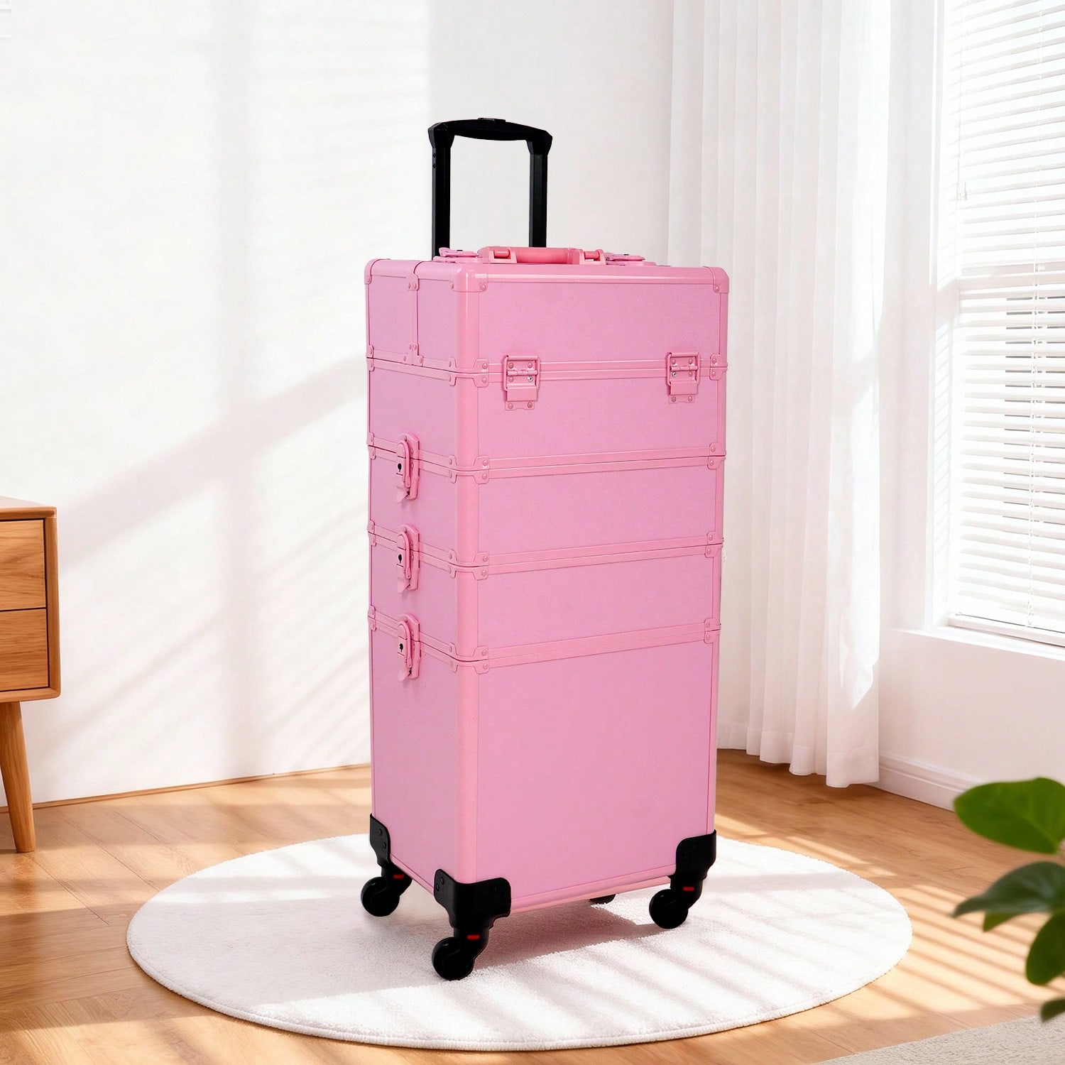 Beauty Makeup Case - Rolling Makeup Train Case 4 in