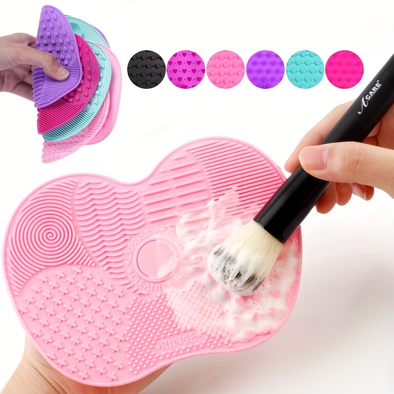 Makeup Brush Set - 1Pc Silicone Apple-Shaped Makeup Brush Cleaner