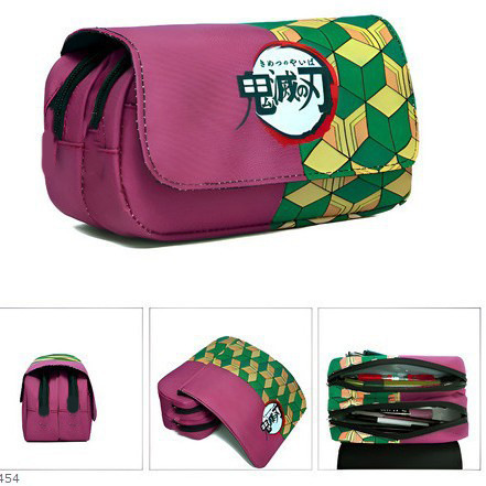 Beauty Makeup Case - Demon Slayer Large‑capacity Flip‑top Pencil Case