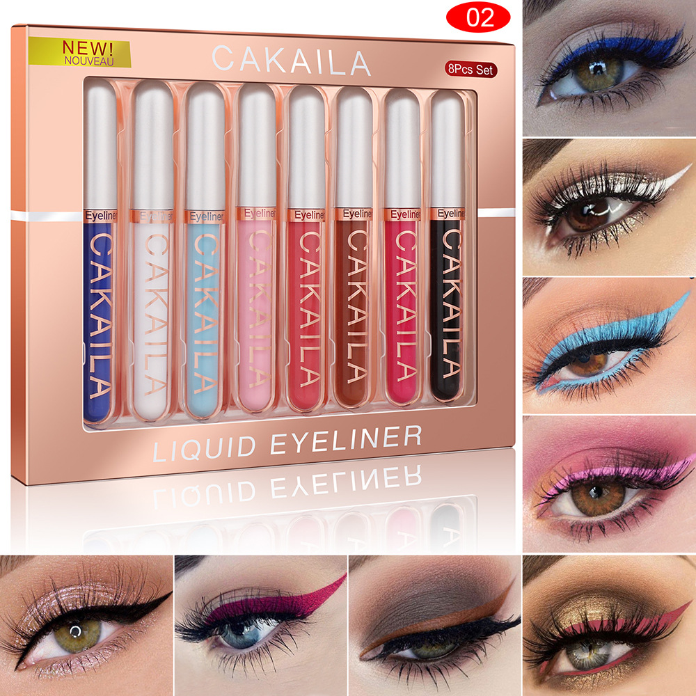 8-Color Set Waterproof Eyeline - Beauty Linasi Makeup recension och pris