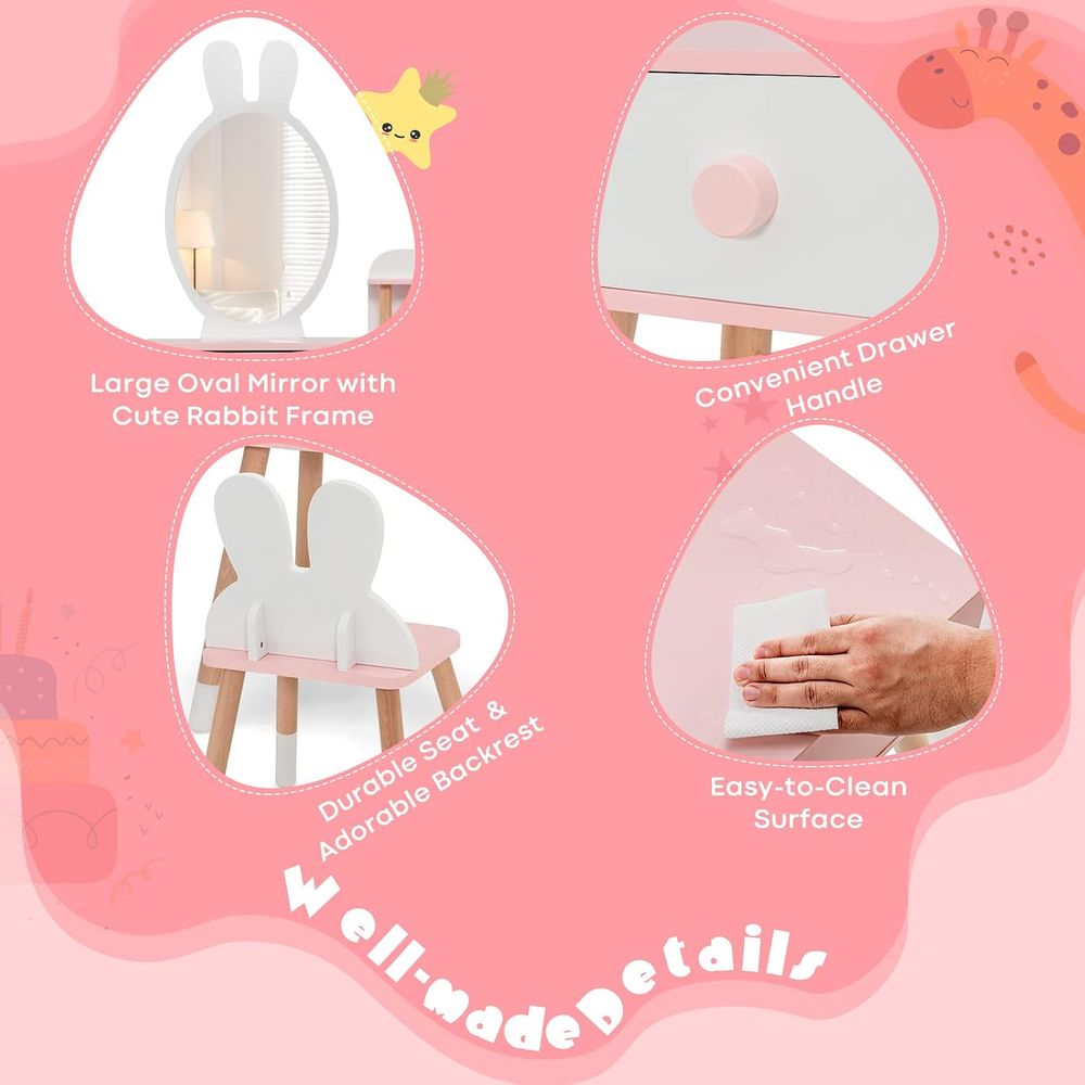 EY Kids Vanity, Rabbit Themed  - Beauty Makeup For Kids recension och pris