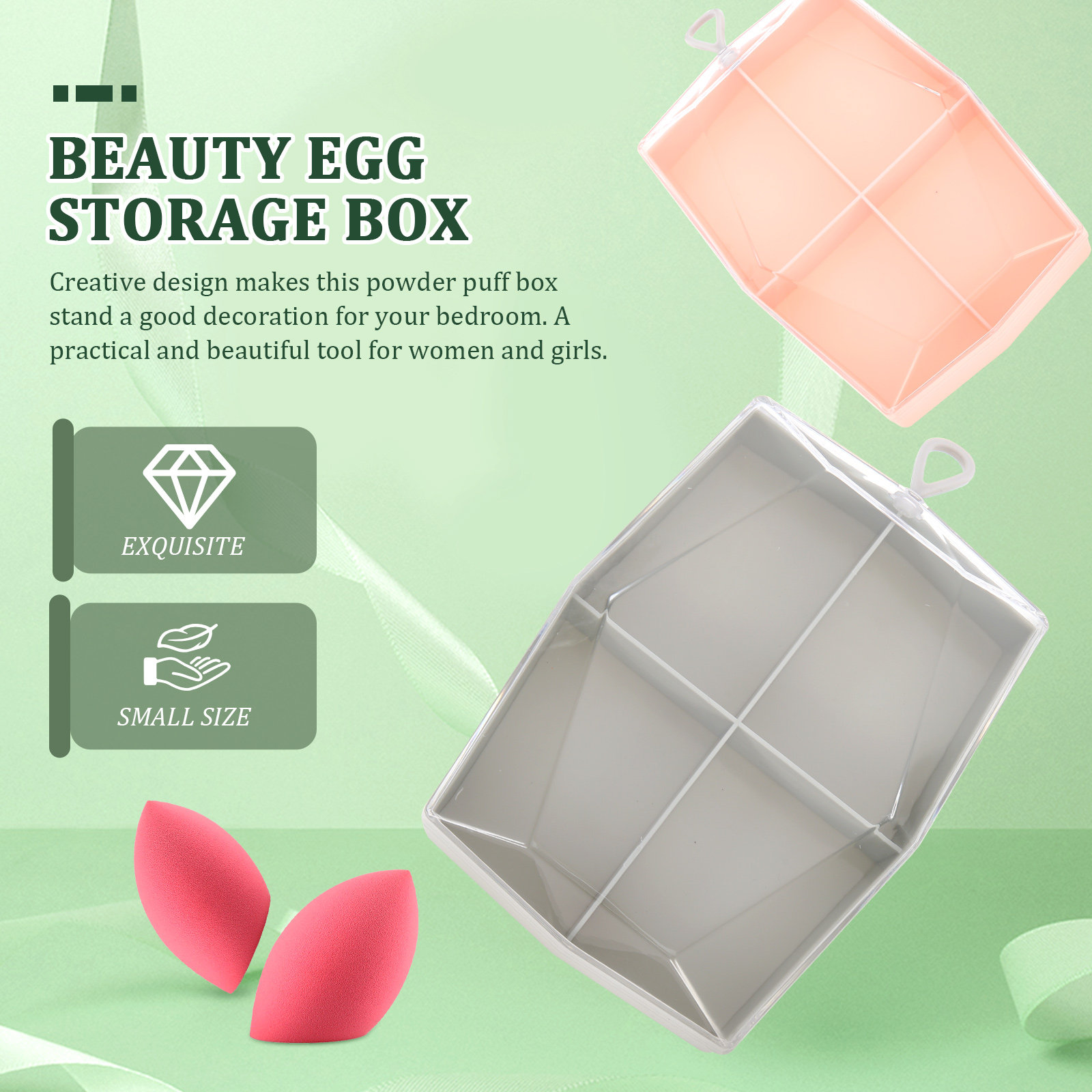 2Pcs Premium ABS Beauty Sponge - Beauty Makeup Case recension och pris