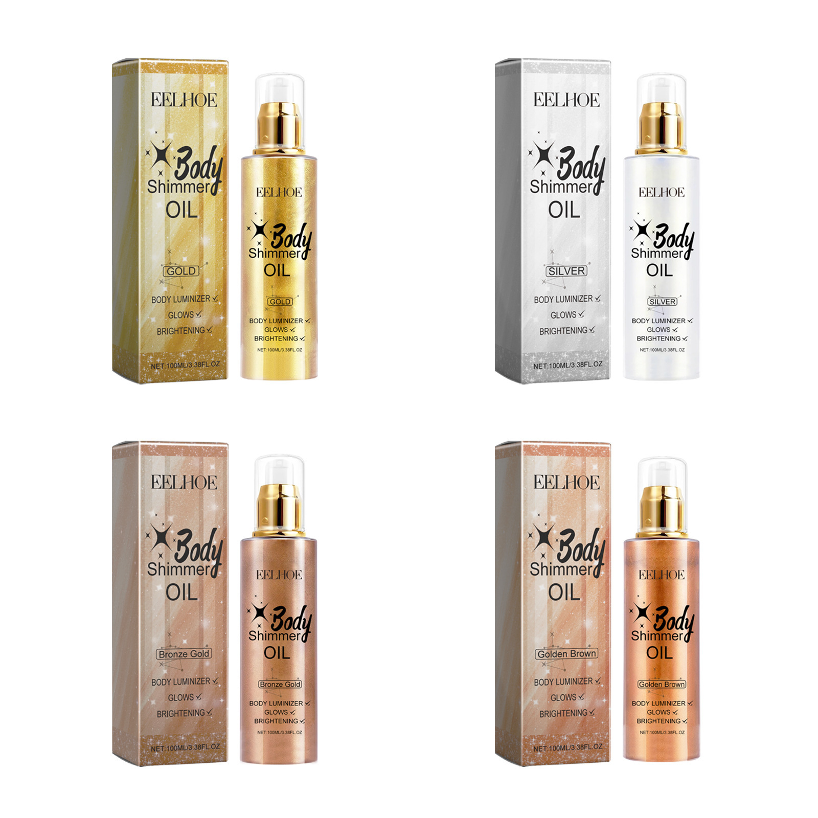 EELHOE 3D Body Oil with Shimme - Body Shimmer Lotion recension och pris