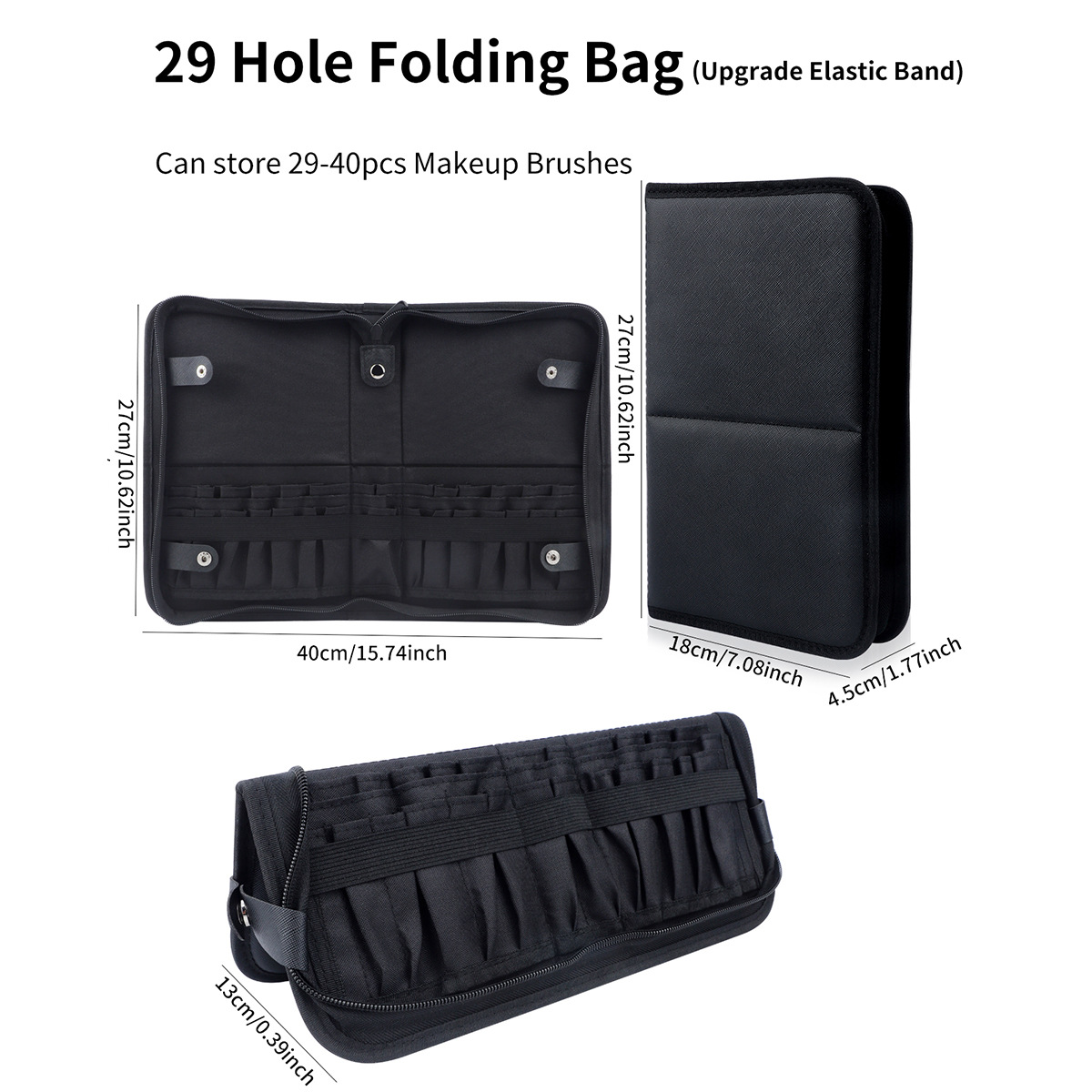 29 Holes Makeup Brush Organize - Beauty Preservation Makeup Bag recension och pris