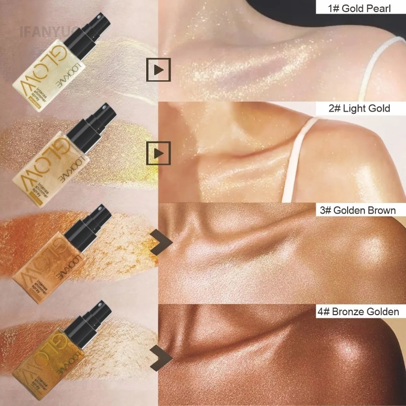 Pearlescent Glitter Spray Shim - Body Shimmer Lotion recension och pris
