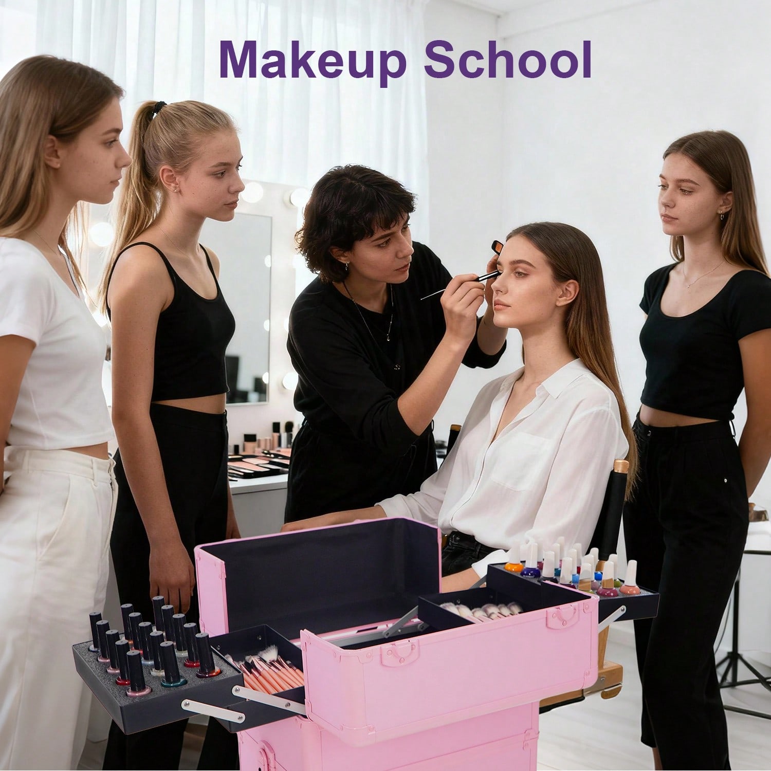 Rolling Makeup Train Case 4 in - Beauty Makeup Case recension och pris