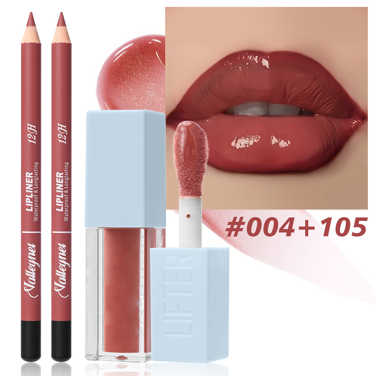 2Pcs/Set Lipliner + Lip Oil Ma - Beauty Linasi Makeup recension och pris