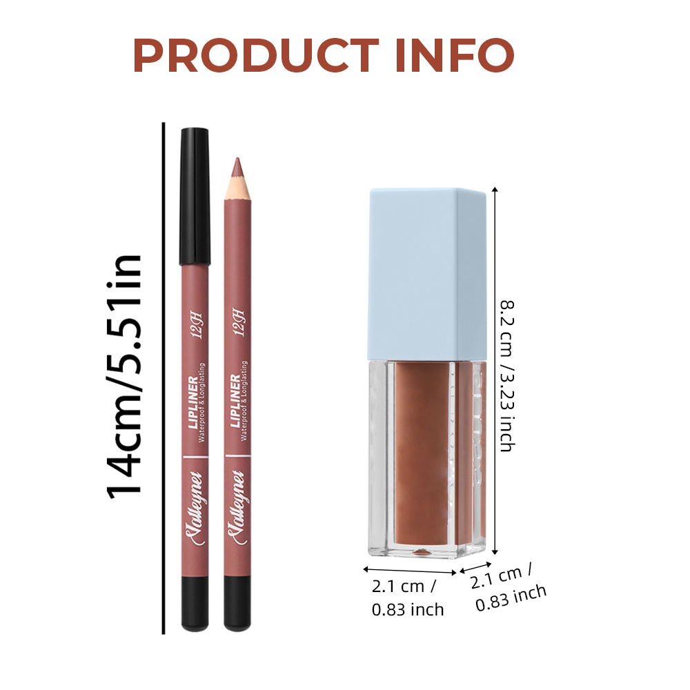 2Pcs/Set Lipliner + Lip Oil Ma - Beauty Linasi Makeup recension och pris