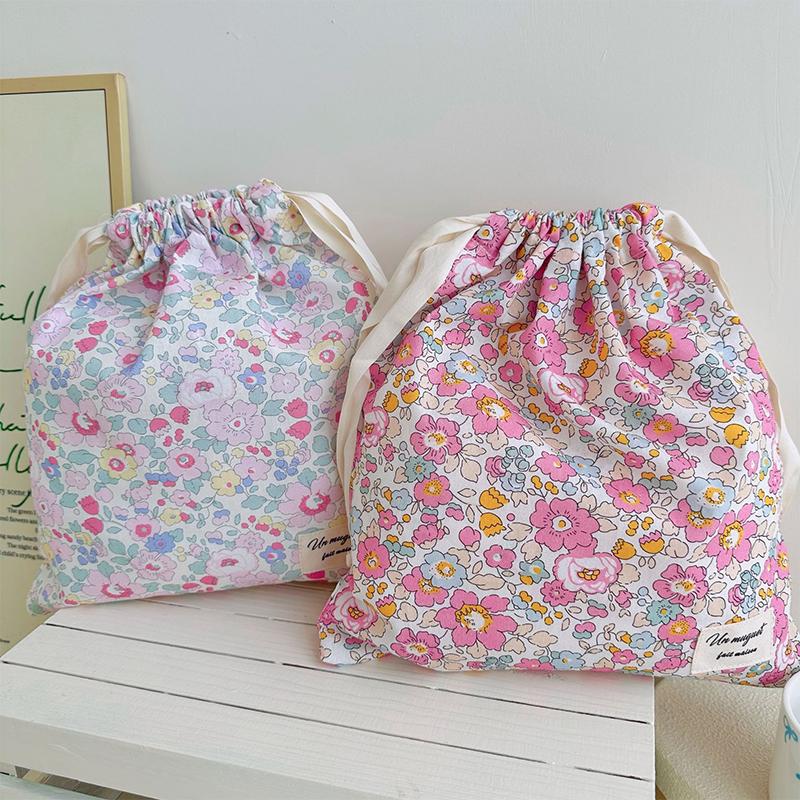 Handmade Floral Cotton Drawstr - Beauty Preservation Makeup Bag recension och pris