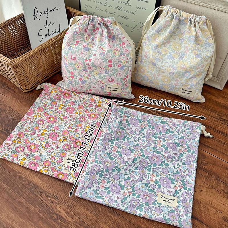 Handmade Floral Cotton Drawstr - Beauty Preservation Makeup Bag recension och pris