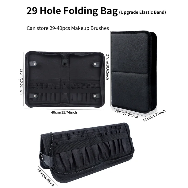 29/23 Holes Foldable Makeup Br - Beauty Makeup Case recension och pris