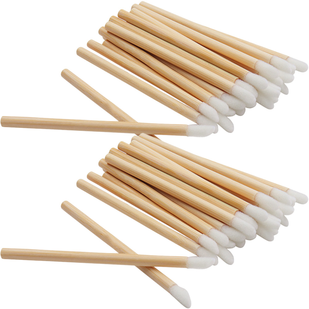 100Pcs Wooden Lipstick Applica - Makeup Brush Set recension och pris
